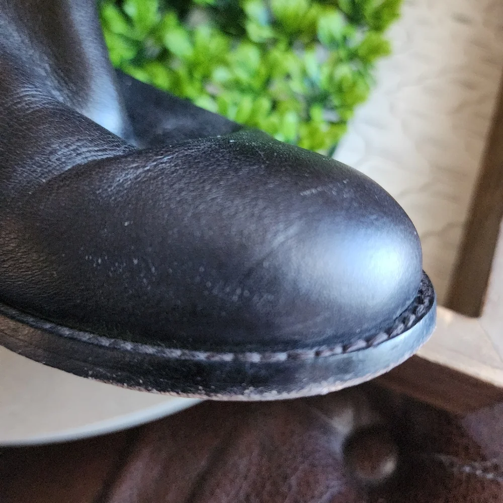 Coach Brown Signature Canvas and Black Leather Over-the-Knee Boots